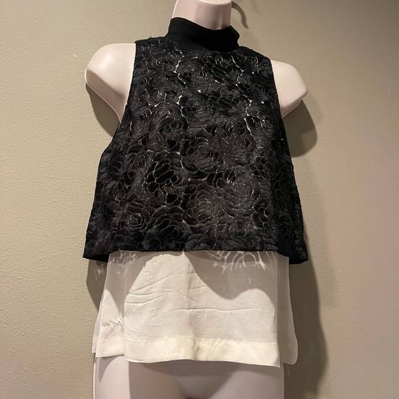 A.L.C. Lace Overlay Top 4 - Picture 4 of 11